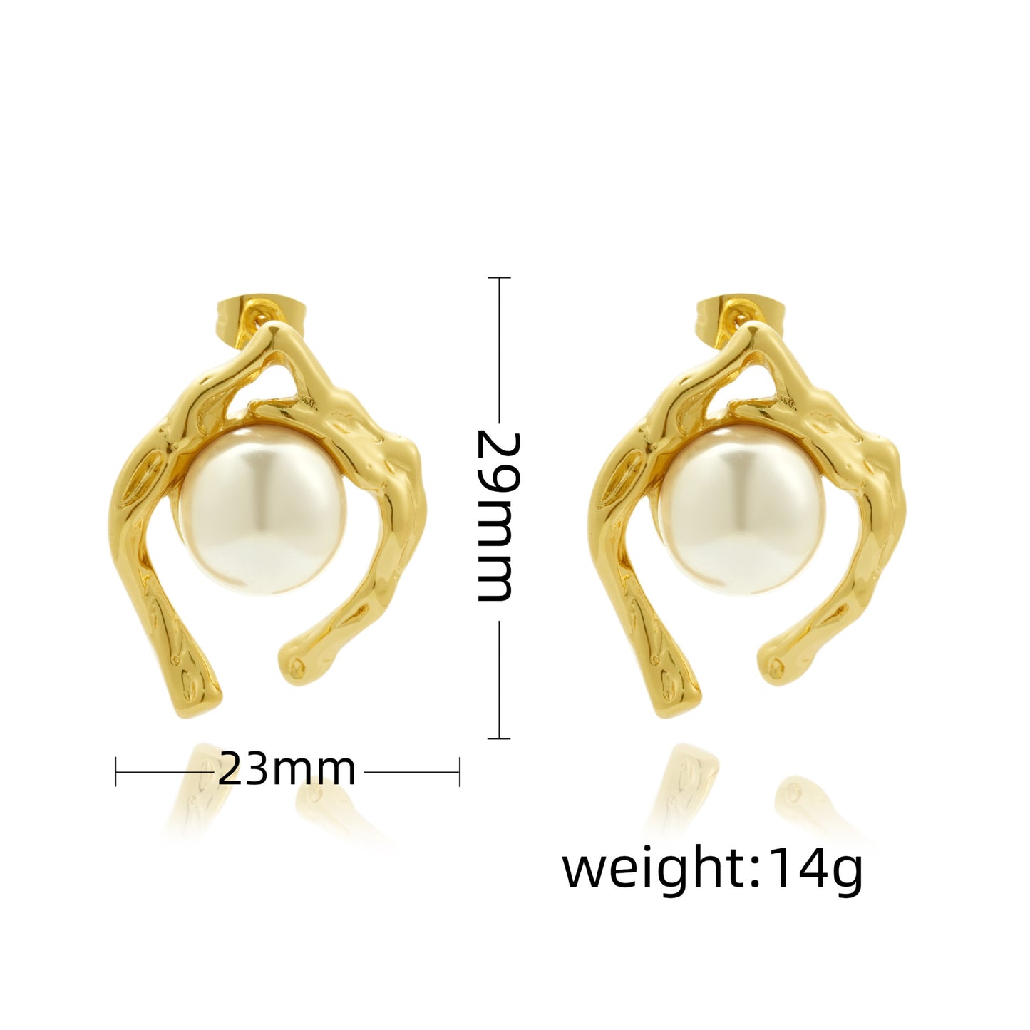 Pearl Stainless Steel Earrings