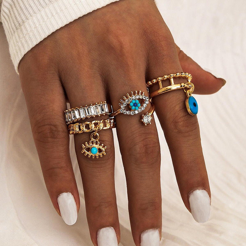 Sweet Tai Love Oil Dripping Ring Set
