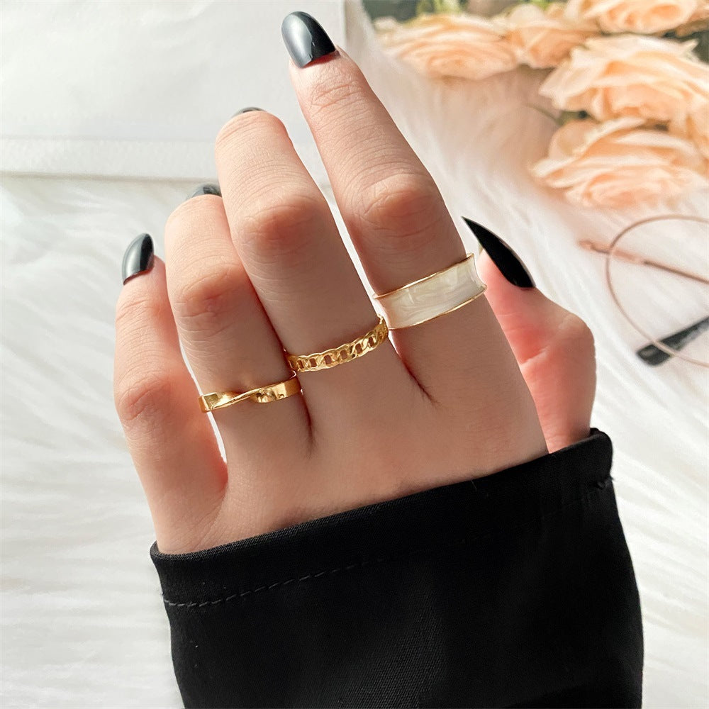 Fashion Multilayer Heart Knuckle Index Finger Ring Set