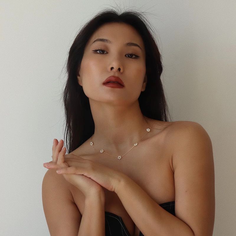 Flowers Necklace Pearl