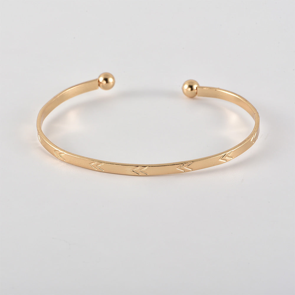 Natural shell arrow geometric bracelet