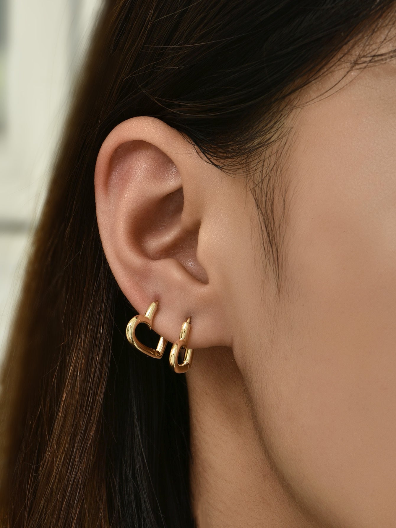 Heart-shaped Earrings Temperament And Circle Earrings Earrings