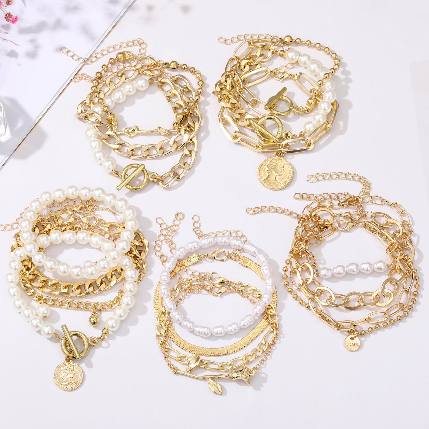 Buckle Multi-layer Bracelet Five-pointed Star Irregular Multi-layer Bracelet