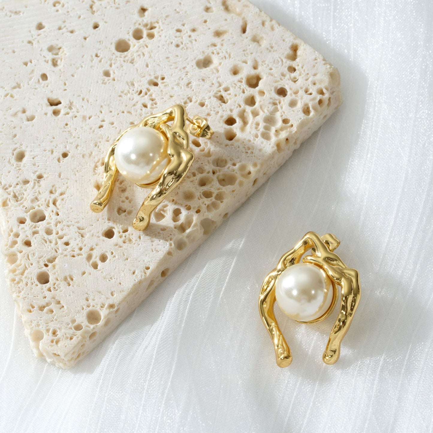 Pearl Stainless Steel Earrings