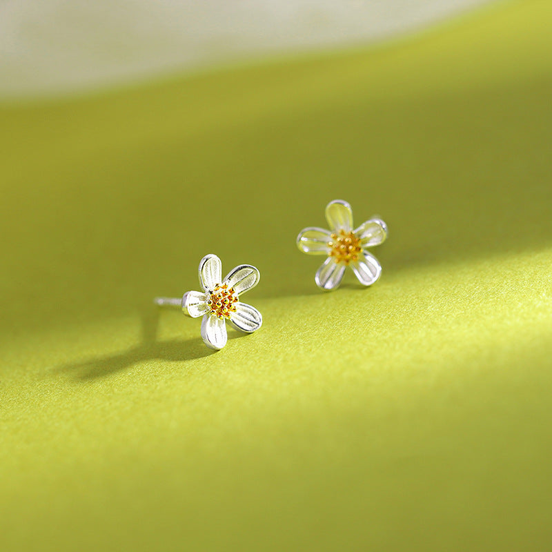Flower Stud Earrings Simple Design