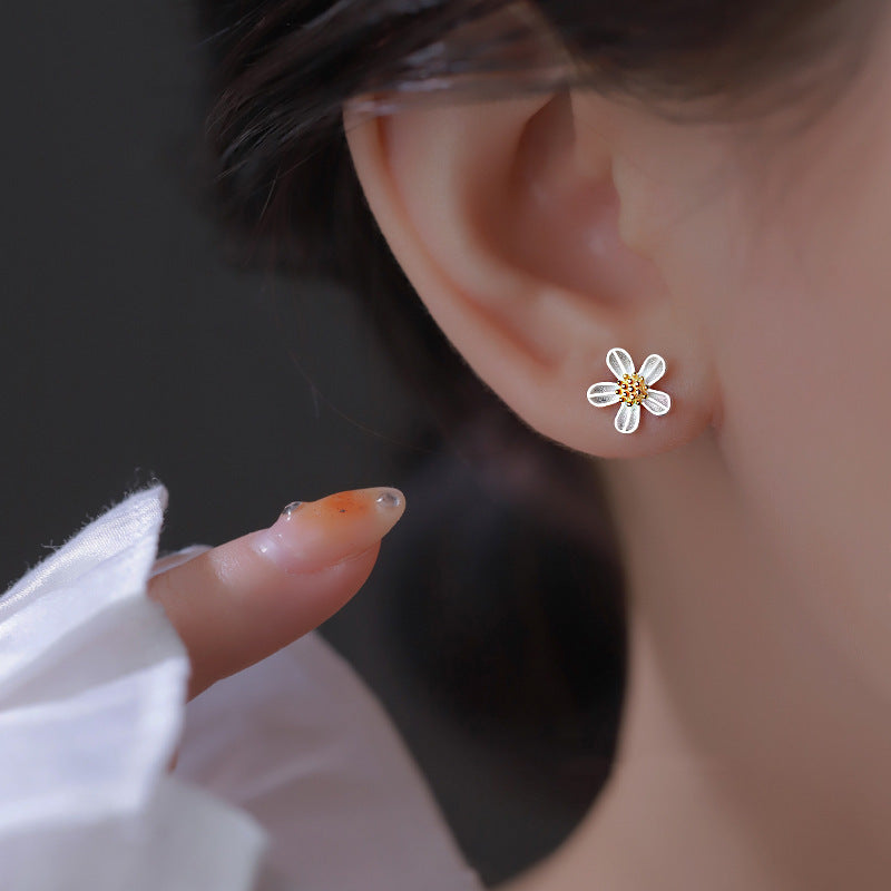 Flower Stud Earrings Simple Design