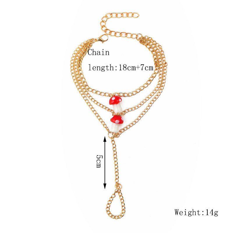 Mushroom Chain Finger Chain Personality Simple And Exquisite Bracelet