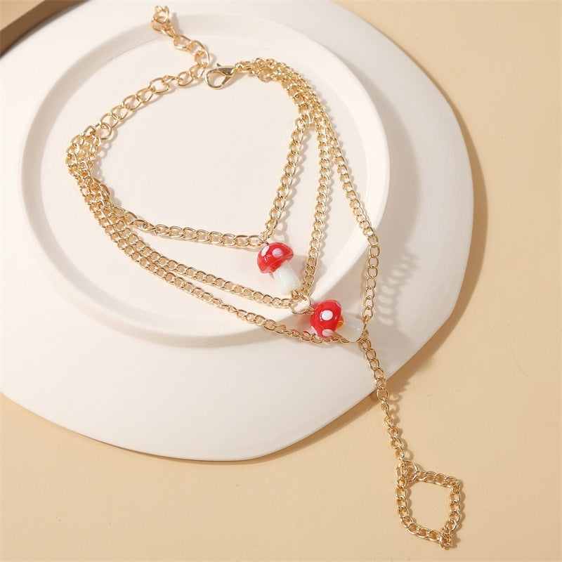 Mushroom Chain Finger Chain Personality Simple And Exquisite Bracelet