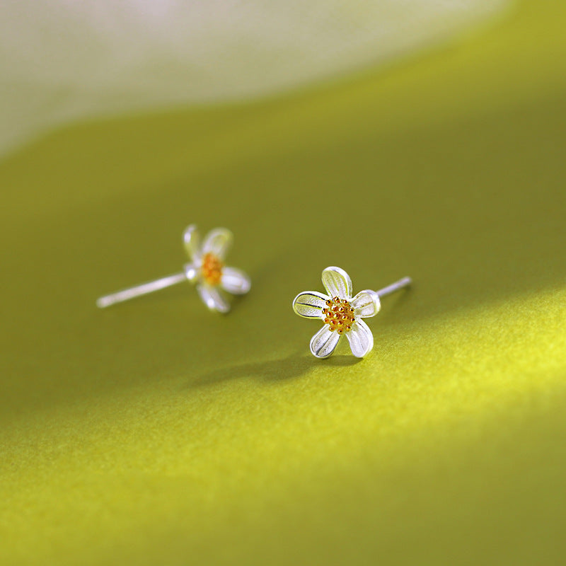 Flower Stud Earrings Simple Design