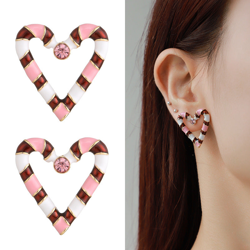 Christmas Series Love Butterfly Enamel Earrings