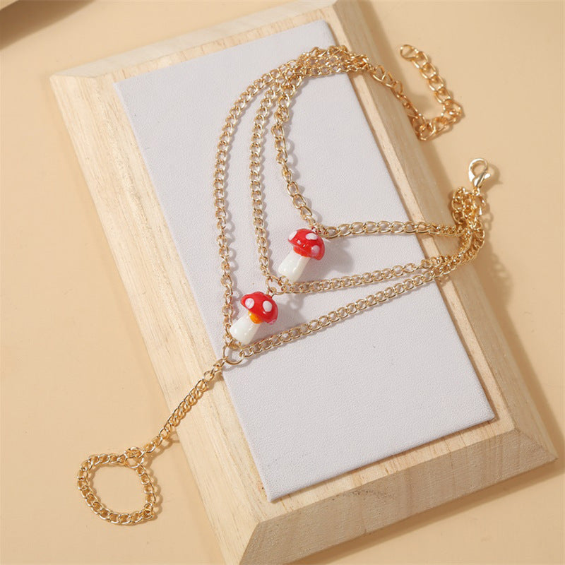 Mushroom Chain Finger Chain Personality Simple And Exquisite Bracelet