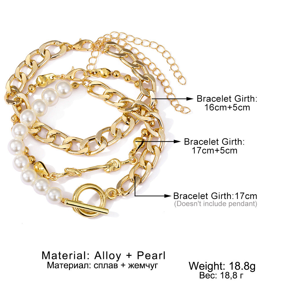 Buckle Multi-layer Bracelet Five-pointed Star Irregular Multi-layer Bracelet
