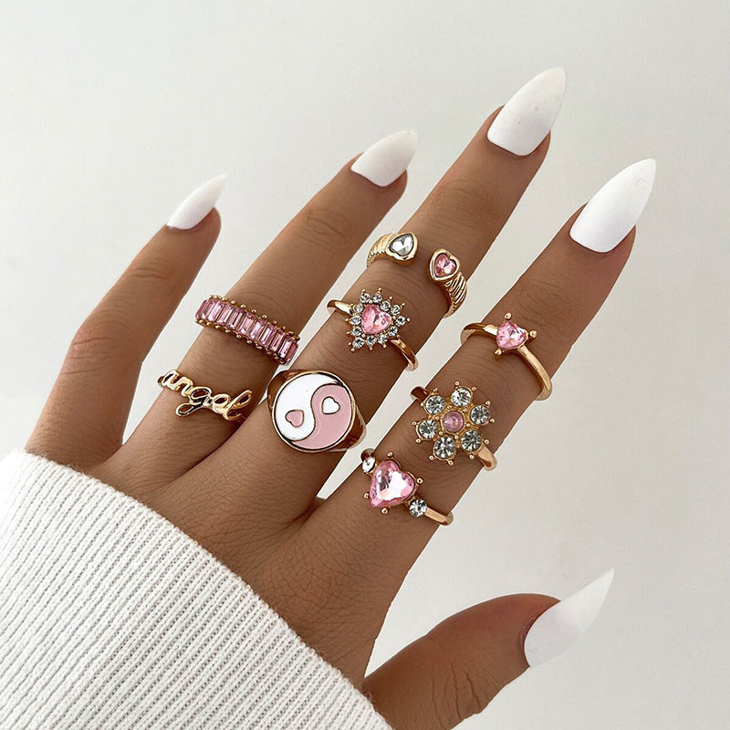 Sweet Tai Love Oil Dripping Ring Set
