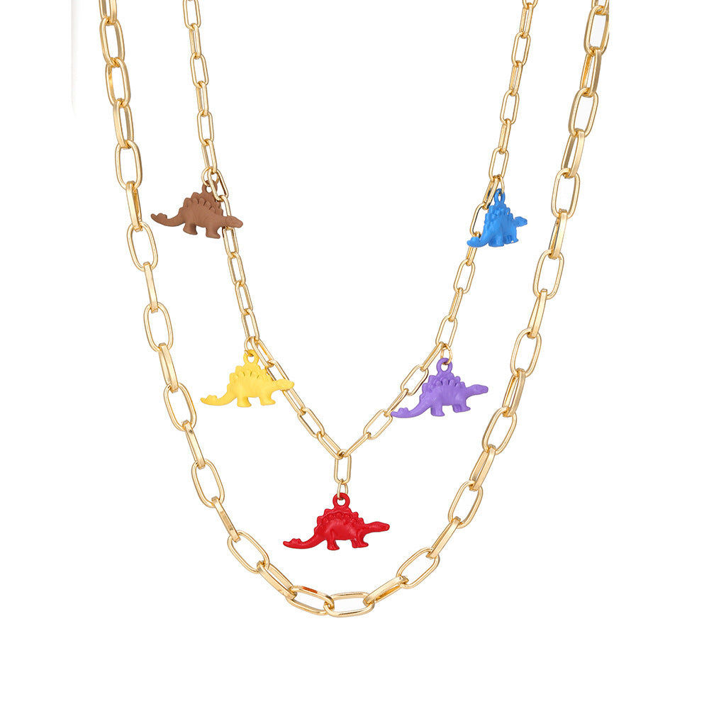 Women's Fashion Alloy Dinosaur Multilayer Necklace