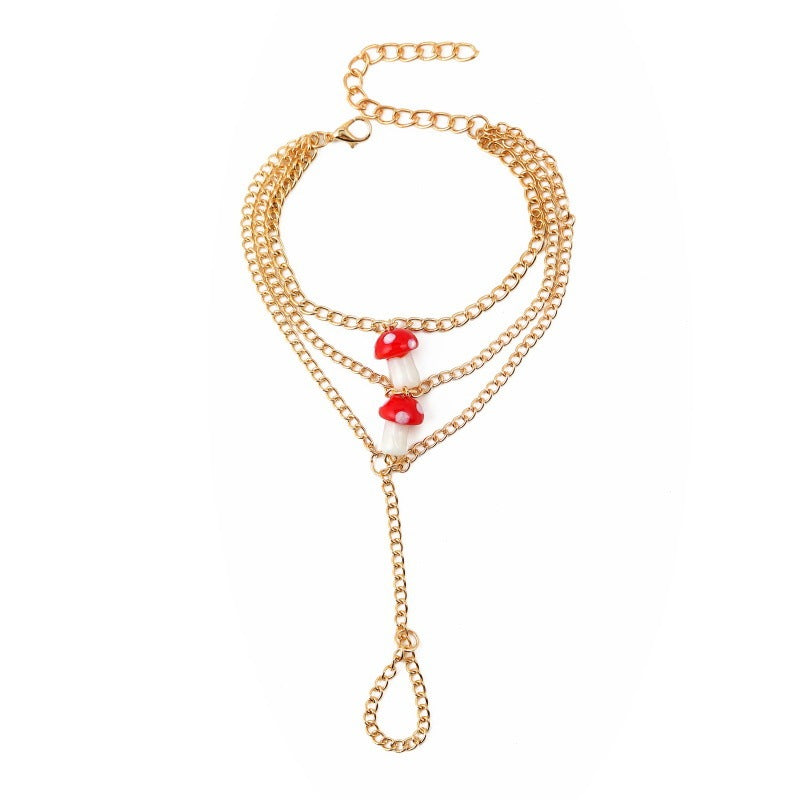 Mushroom Chain Finger Chain Personality Simple And Exquisite Bracelet