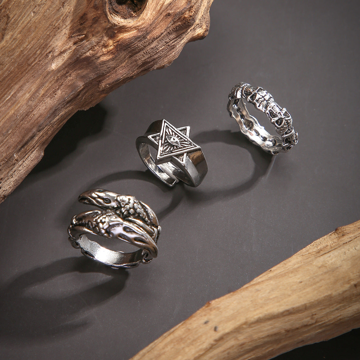 Retro Six-pointed Star Ring Suit