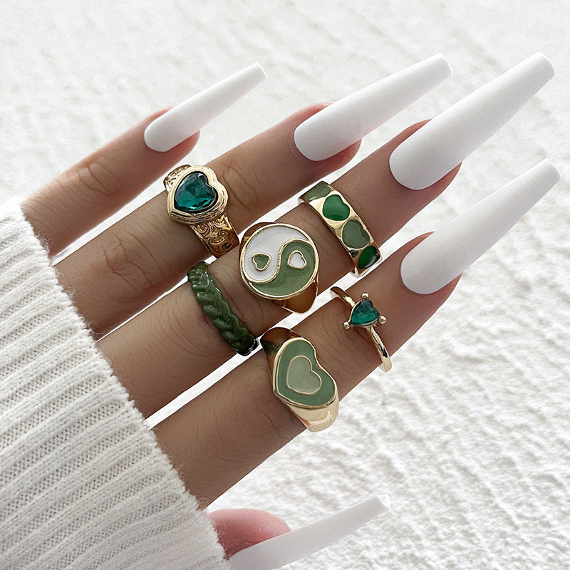 Sweet Tai Love Oil Dripping Ring Set