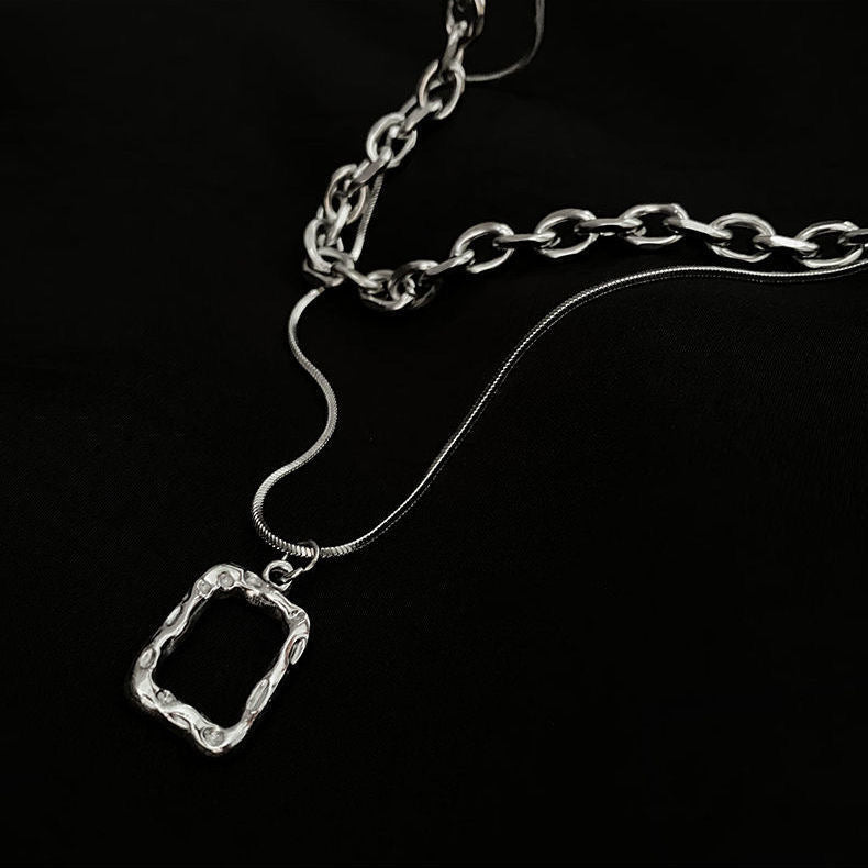 Double-layer Simplicity Twin Necklace Chain