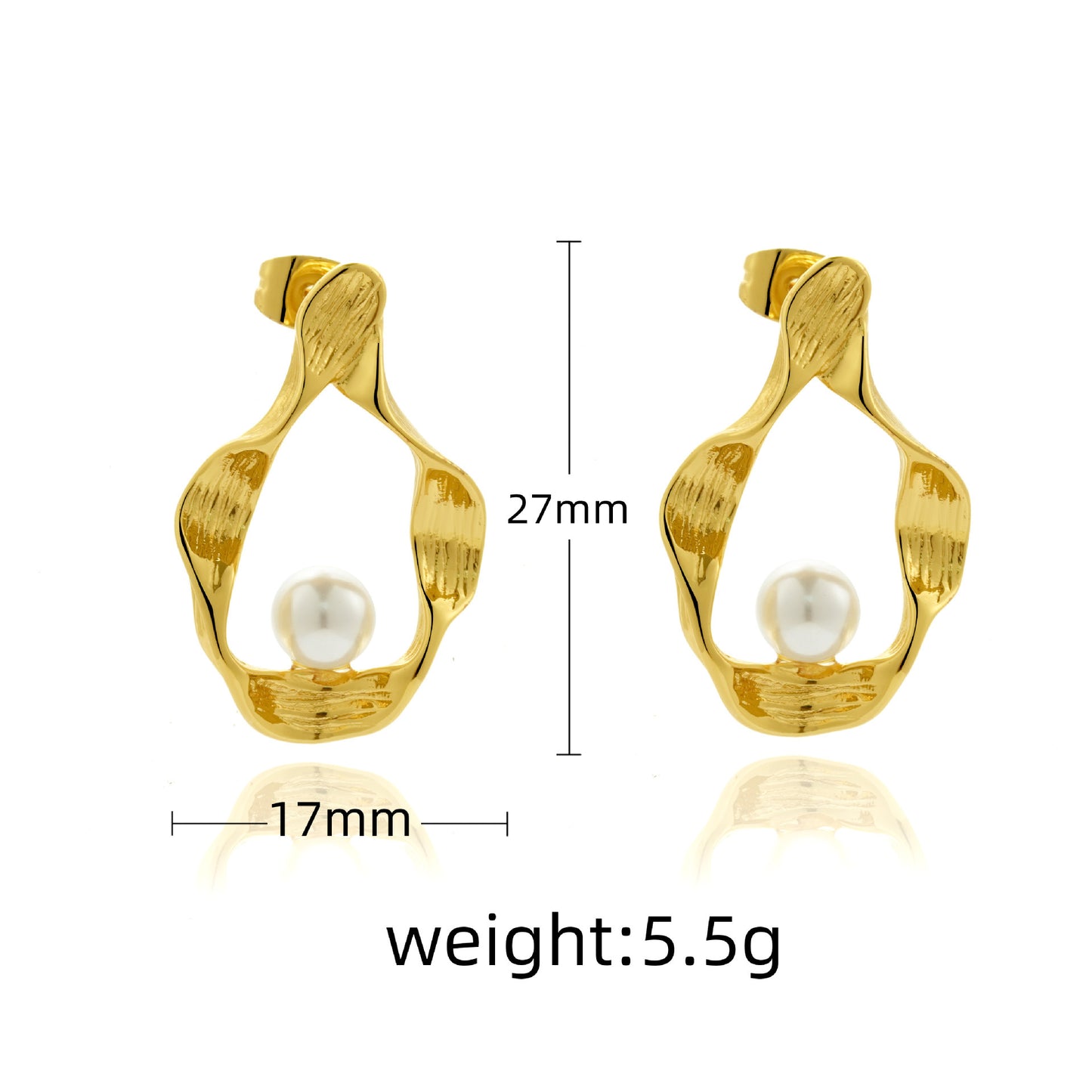Pearl Stainless Steel Earrings