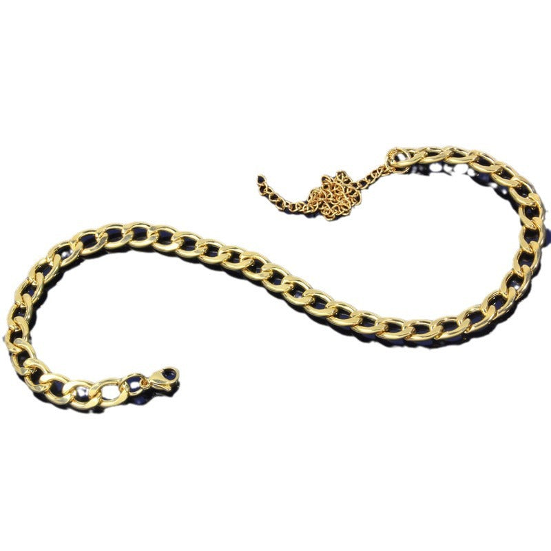 Titanium Steel Anklet Retro Easy Matching Metal Anklet