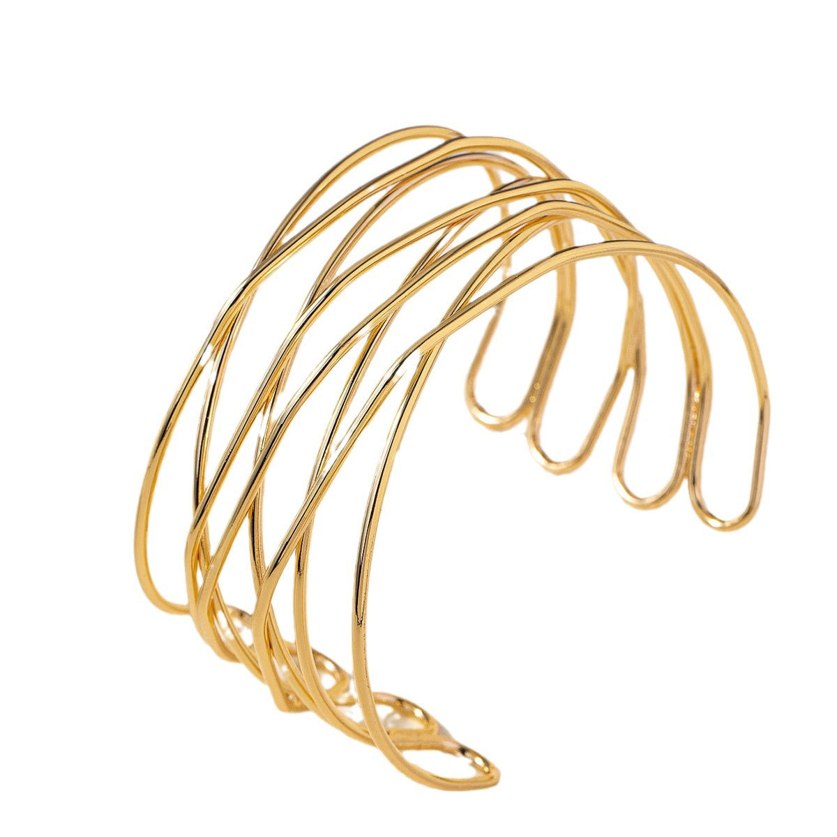 Elegant Classical Retro Style Cross Staggered Open-ended Bracelet