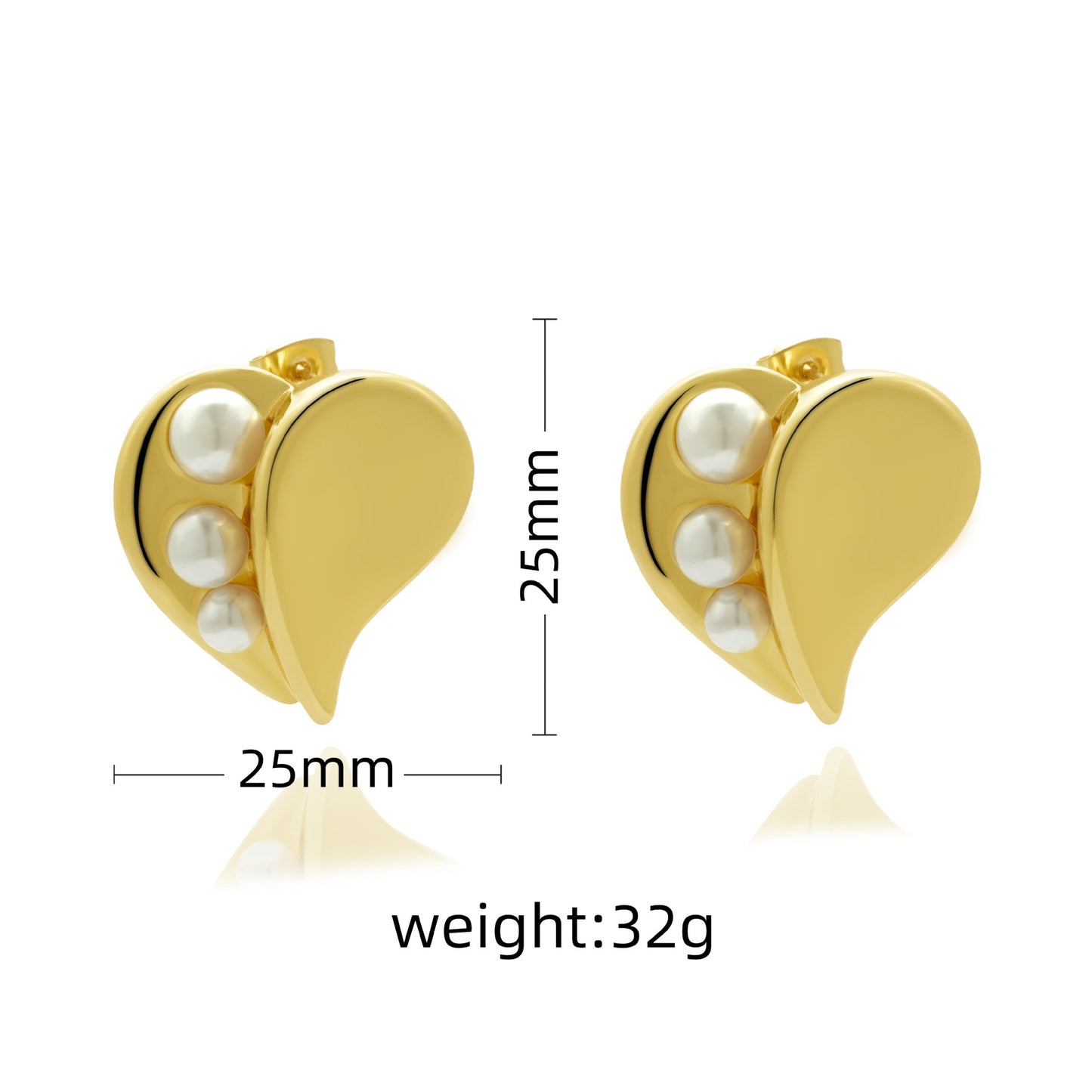 Pearl Stainless Steel Earrings