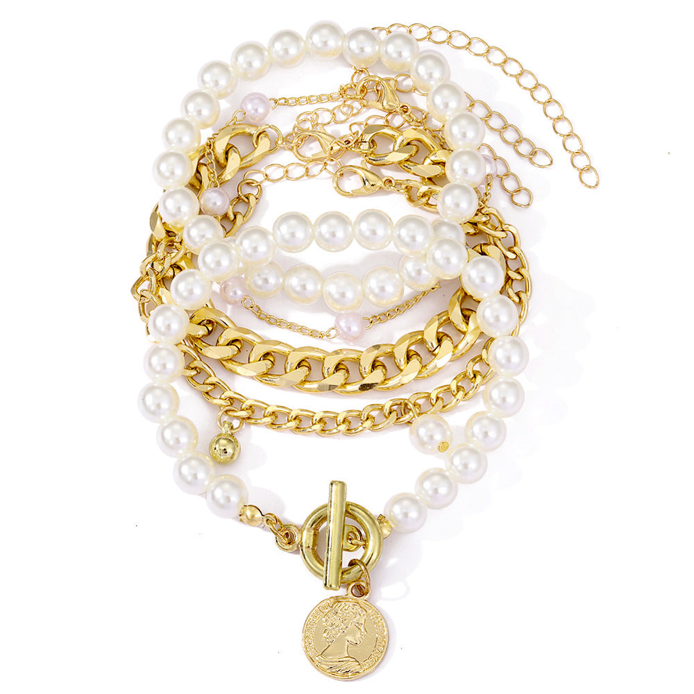 Buckle Multi-layer Bracelet Five-pointed Star Irregular Multi-layer Bracelet