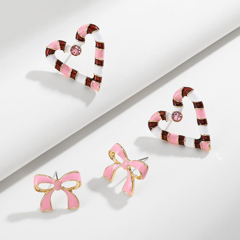 Christmas Series Love Butterfly Enamel Earrings