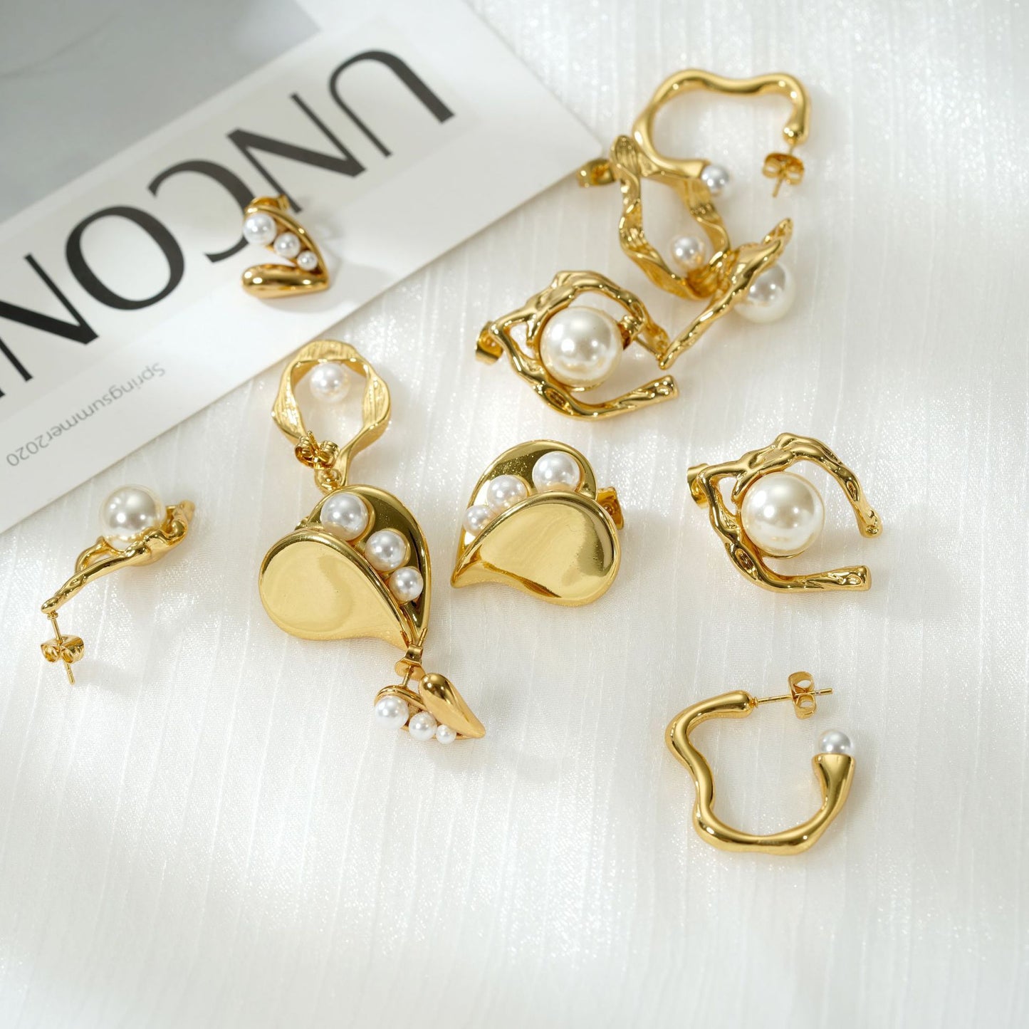 Pearl Stainless Steel Earrings