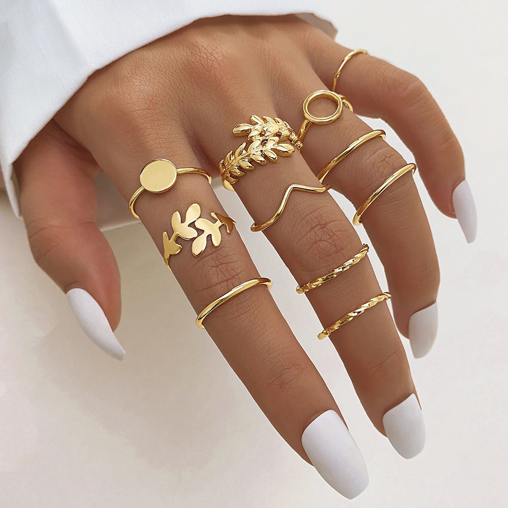 Unique Cross Love Hug Heart Wide Ring Suit