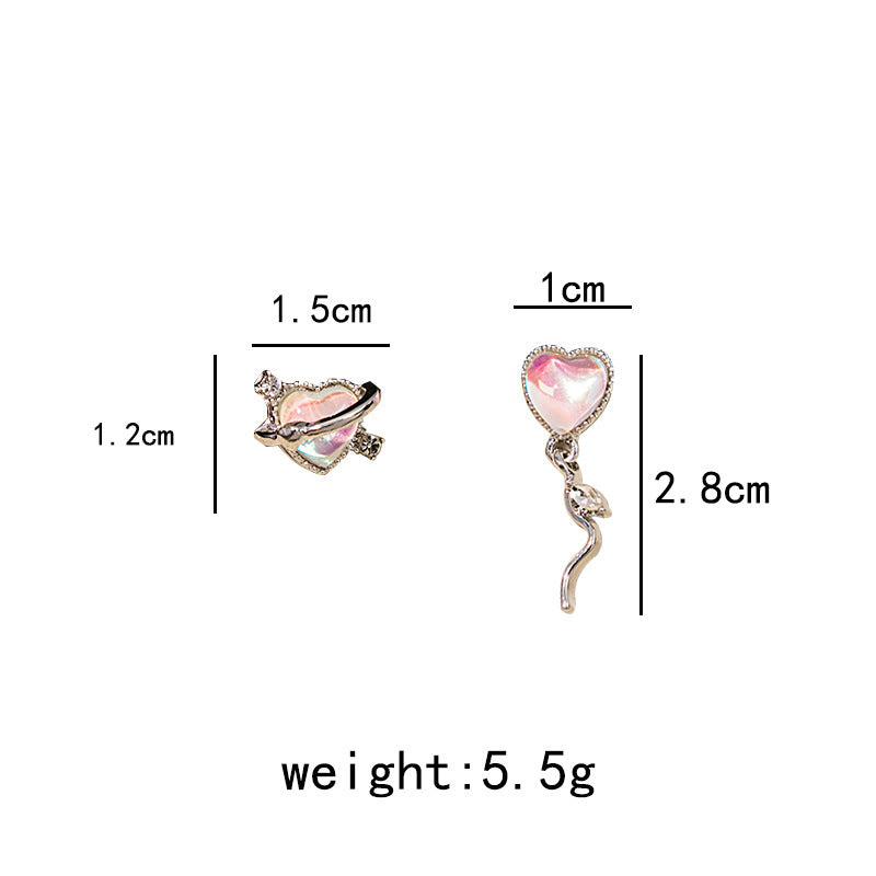 Gradient Love Heart Earrings