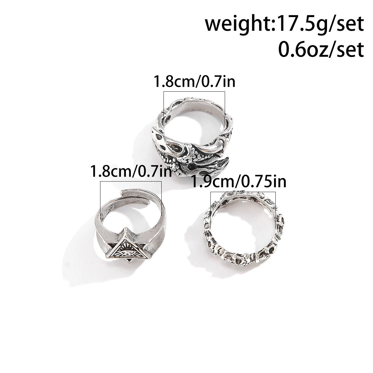 Retro Six-pointed Star Ring Suit