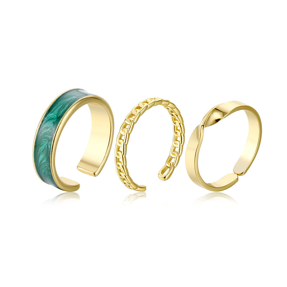 Fashion Multilayer Heart Knuckle Index Finger Ring Set