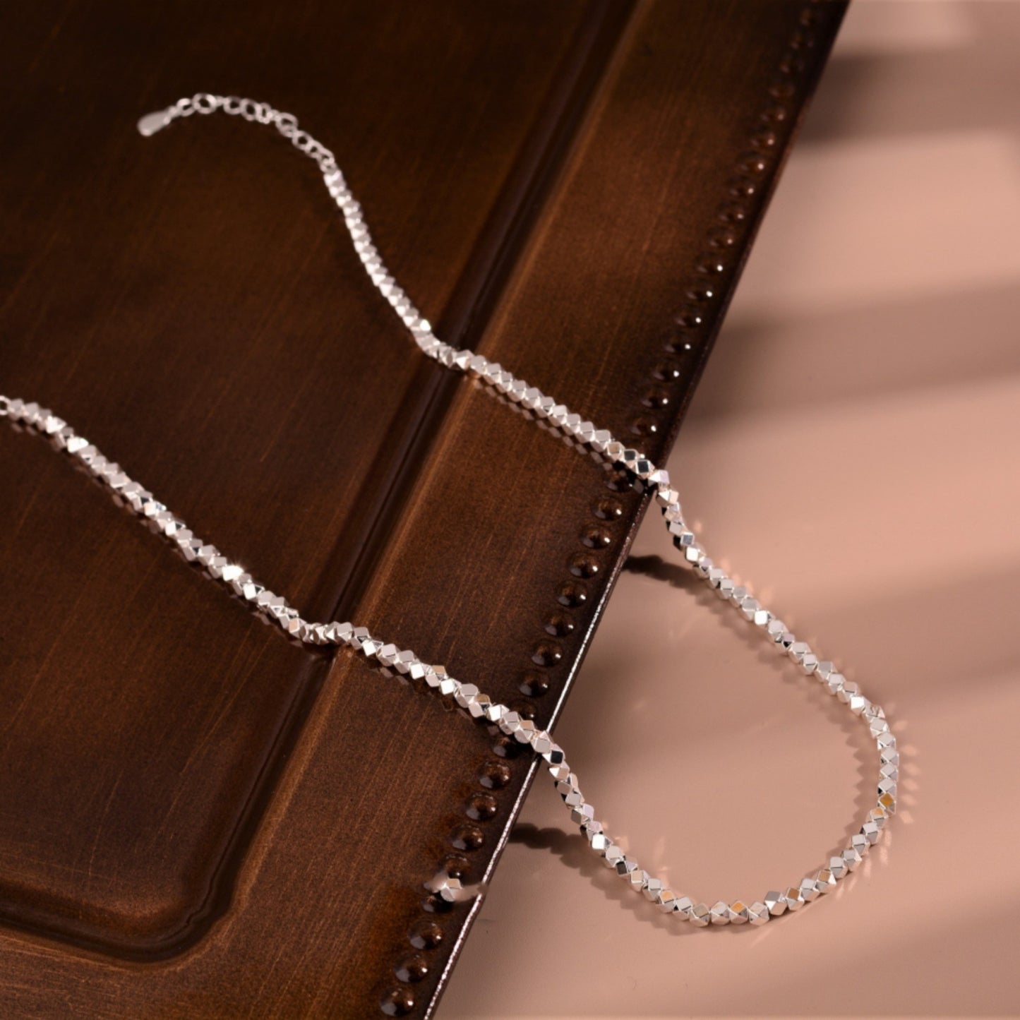 Women's Geometric Sparkling Silver Necklace