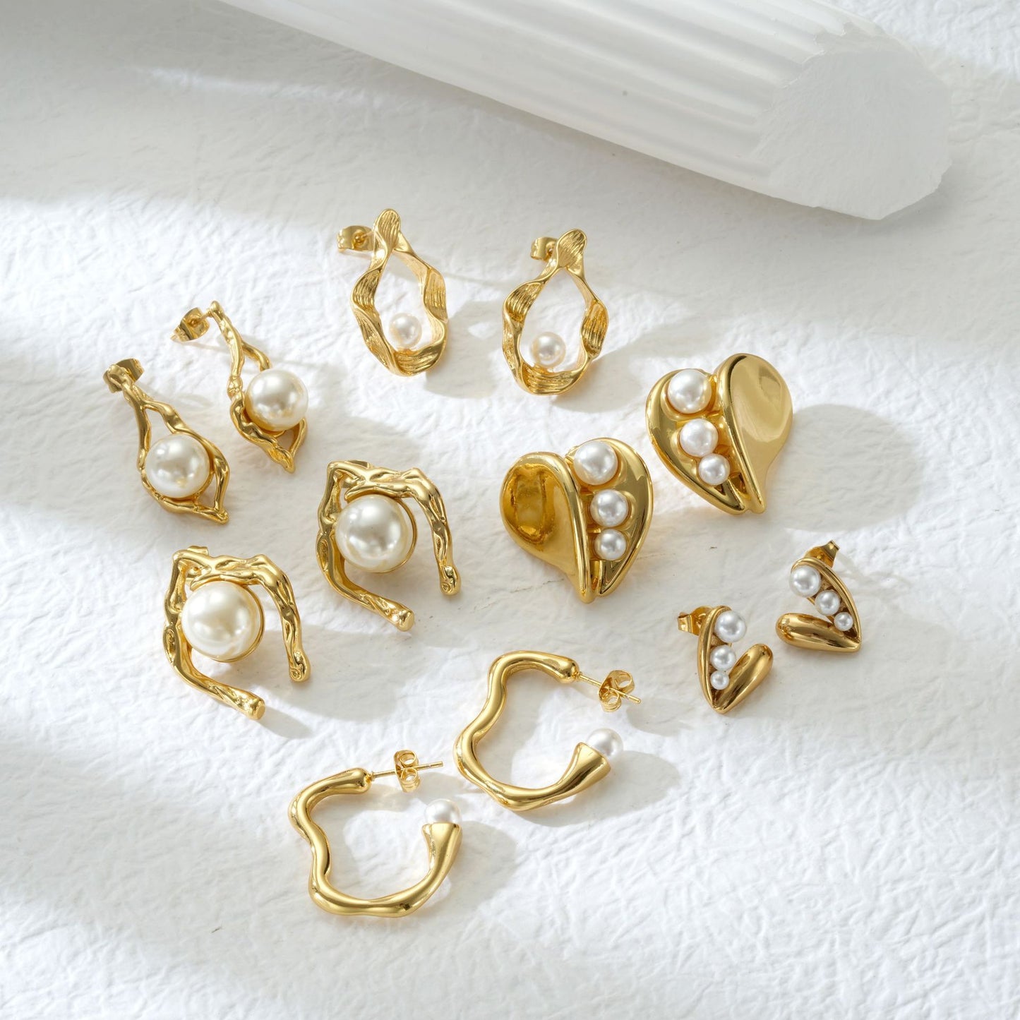 Pearl Stainless Steel Earrings