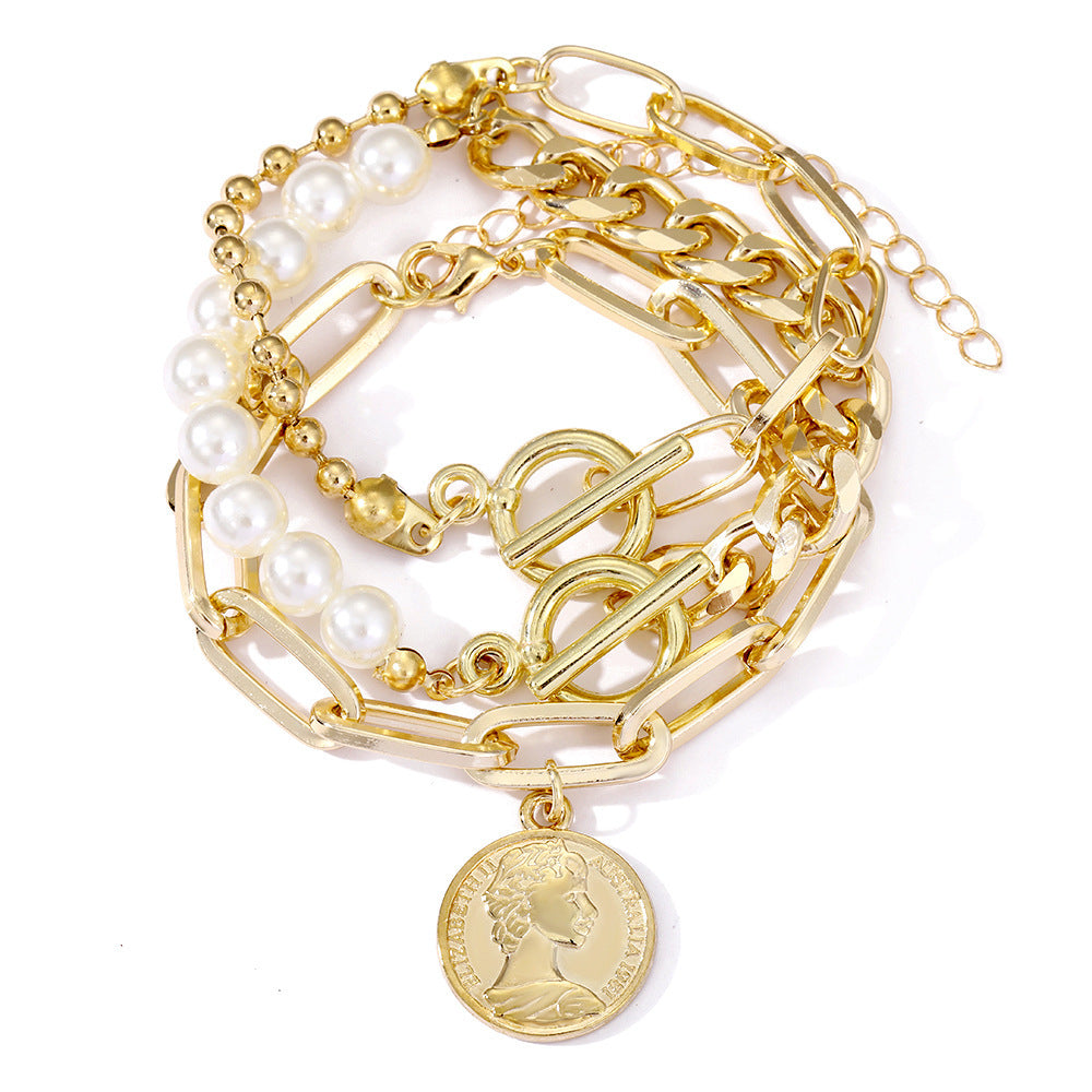 Buckle Multi-layer Bracelet Five-pointed Star Irregular Multi-layer Bracelet